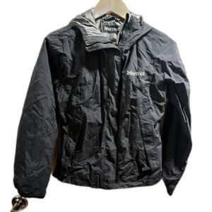 Marmot Black Jacket Hooded Softshell Lightweight Windbreaker Hiking women's XS